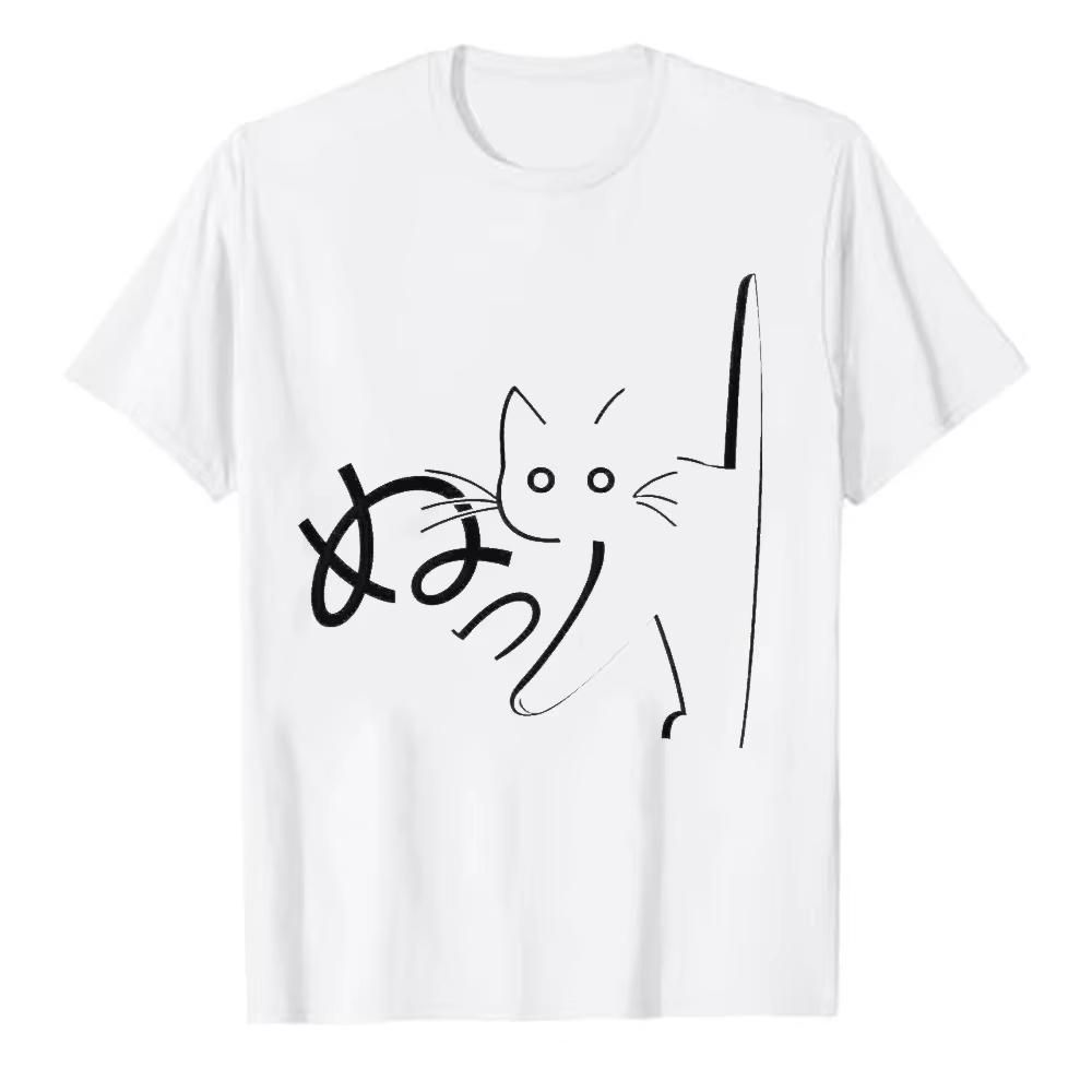 Летняя унисекс футболка с принтами Летняя с коротким рукавом Уличный стиль Повседневная Чистый хлопок Одежда Футболка