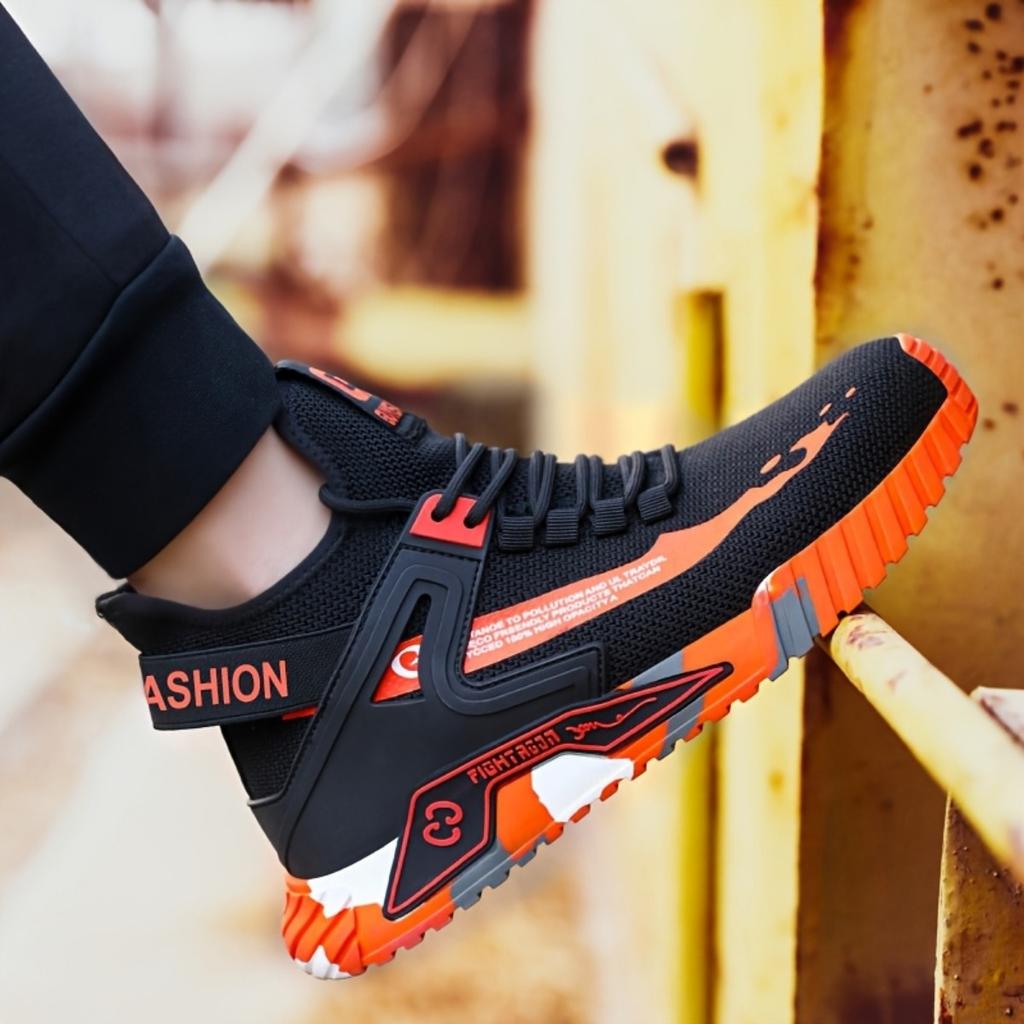 Мужская и женская модная защитная рабочая обувь, противоударный, удобный, дышащий тканевый верх, повседневная защита носка из стали на все времена года