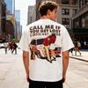 Мужская футболка ретро с графическим принтом автомобиля на спине Streetwear Оверсайз Винтажная эстетика Повседневная хлопковая футболка с коротким рукавом