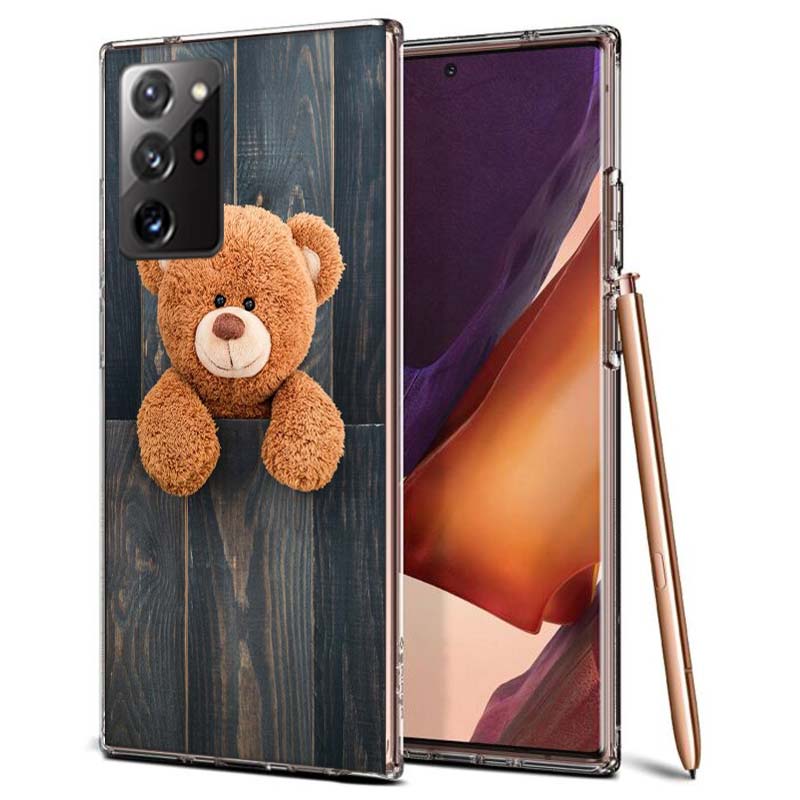 Забавный и милый чехол-медведь для телефона Samsung A55 A35 A25 A15 A07 A05S A16 A17 A26 A36 A37 A56 A57 Galaxy Note 20 10 A50S A71 A51 A