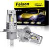 Latest Genuine H4 LED Feison LED Headlight Genuine Halogen Size Vehicle Inspection Compatible Explosive Light 16000LM 6500K White H4 LED Bulb Fanless