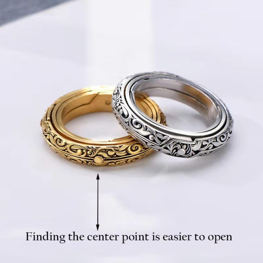 Retro Style Astronomical Ball Ring Universe Sphere Astronomy Ball Rings Jewelry Gift