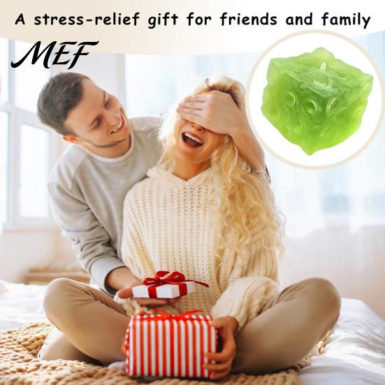 Funny Decompression Gifts Giant Cheese Squeeze Toy, Realistic Slow Rebound Stress Relief Cube for Kids Foam Adults, Soft Sensory Fidget Toy