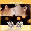 Exquisite Ladies Dolphin's Love Rhinestone Ear Stud Earrings With Timeless Design