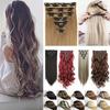 24-дюймовая длинная волнистая синтетическая заколка из высокотемпературного волокна для наращивания волос для женщин