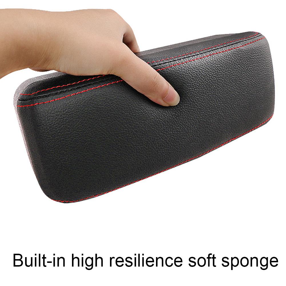 PU Leather Car Seat Armrest Box Auto Center Console Pad Cover Protector With Car Seat Gap Storage Box Universal Car Accessories