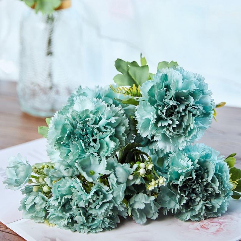 Искусственные цветы гвоздики Центральная часть Цветочный букет из искусственной гвоздики Искусственные цветы со стеблями 7 головок на связку