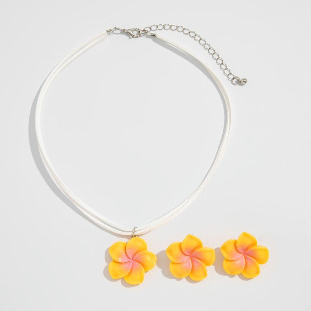 Серьги-цветы в форме яйца, ожерелья, комплект украшений в стиле Богемия, украшения в стиле Богемия, вечеринка