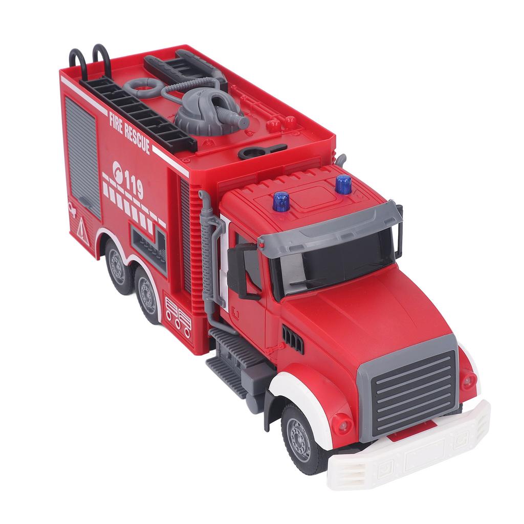 Пожарная машина с дистанционным управлением, разбрызгиватель воды, 11 каналов, звуковой и световой эффект, игрушка для автомобиля с дистанционным управлением