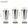 KEMORELA 4 шт. Стальные кружки 300/400/500 мл Стальные стаканы Пинта Туристические кружки Стаканы для питья Штабелируемая металлическая кружка