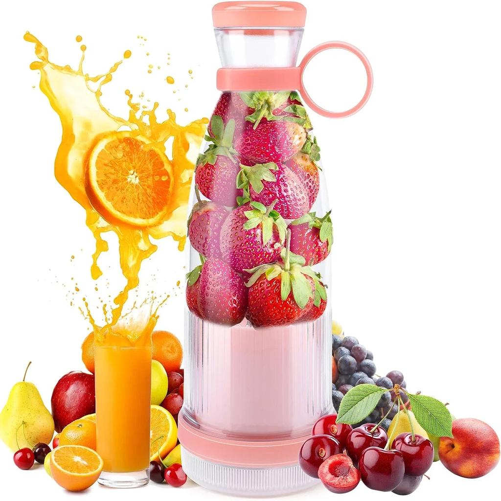 Portable Electric Juicer MIni Juice Blender USB Charging 6 Blades Shake Smoothie Orange Lemon Fruit Mixer Fresh Squeezer Machine