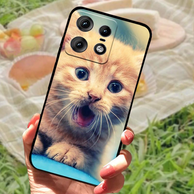 Чехол для Motorola Edge 50 Pro Модный Мраморный Силиконовый Черный Мягкий Бампер для Телефона Moto Edge 50 Pro Мультяшные ТПУ Оболочки