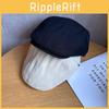 Retro English Elegant Beret With Short Brim And Solid Color Design For Outings