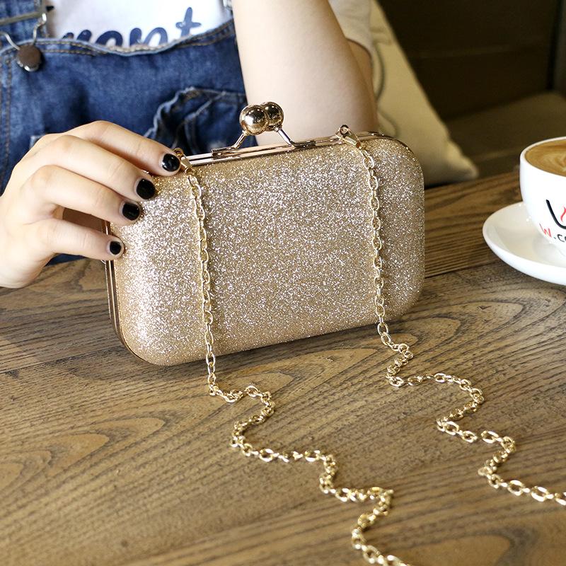 Персонализированная и модная сумка через плечо, мини-сумка для ужина с клипсой, сумка на цепочке, женская сумка на одно плечо, ручная