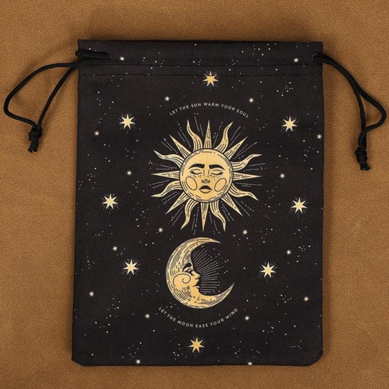 Mini Drawstring Bag Flannelette Jewelry Dices Pouch Board Game Cards Bag Gift Pouches Packaging Pouch Tarots Storage Bag