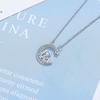 Zodiac Necklace with Zirconia Collarbone Chain Pendant Star and Moon Necklace Popular Jewelry Valentine's Day Gifts