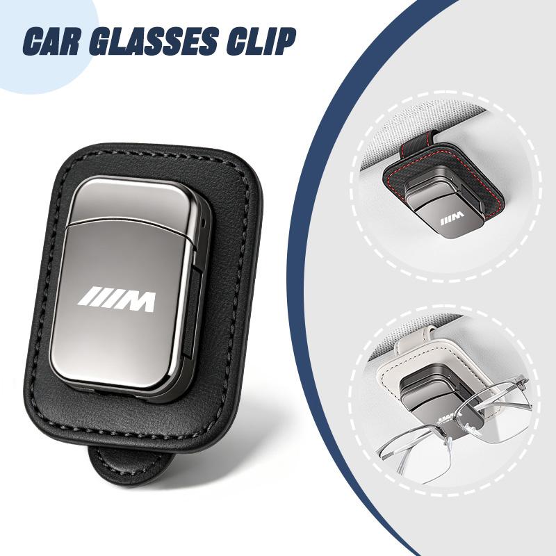 AAACD1 Car Visor Glasses Clip For BMW M E36 E39 E46 E90 E91 F48 F25 F15 F01 G32 X1 X3 X5 X6 X7 zinc alloy Sunglasses Holder Organizer