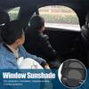 2PCS Car Sunshade Side Window UV Sunshine Cover Breathable Mesh with Zipper Auto Window Screen Covers Car Sun Shade Accessories