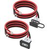IZTOSS 2 шт. 50A Разъем Anderson 6-12 AWG Быстроразъемный/Быстроотключаемый Разъем Аккумулятора 3,28 фута 8 AWG Кабель с Кольцевым Терминалом и Кронштейном и