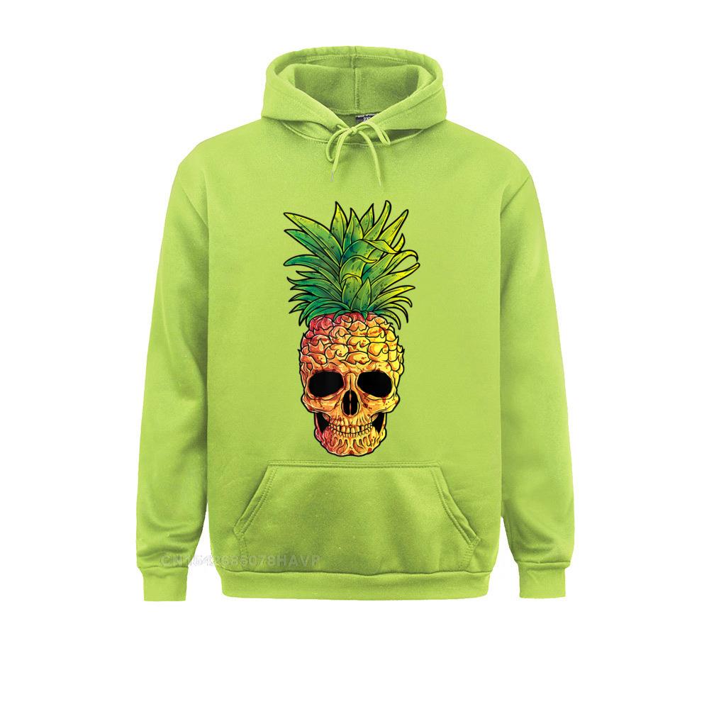 Ананас Череп Забавные пляжи Алоха Гавайи Гавайи Гот Толстовка Унисекс Хип-хоп Мужские толстовки Толстовки с длинными рукавами Капюшоны