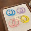 Round Hoop Earrings Y2k Women's Jewelry Trendy Circle Earrings Summer