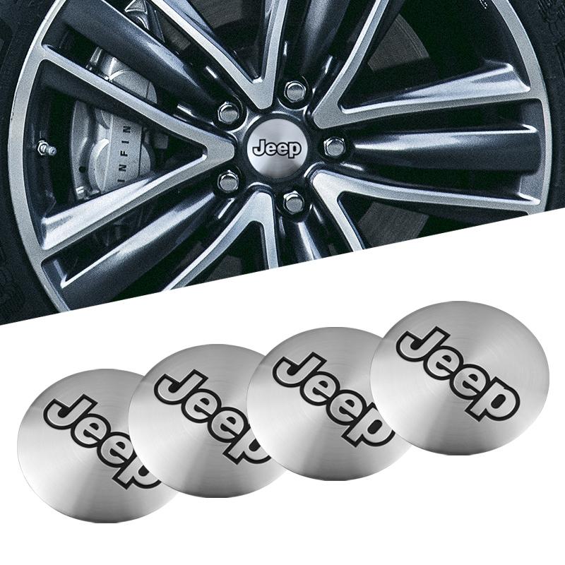 4Pcs 56mm Car Emblem Auto Wheel Center Hub Caps Decal Accessories For Jeep Wrangler Renegade Compass Grand Cherokee Patriot