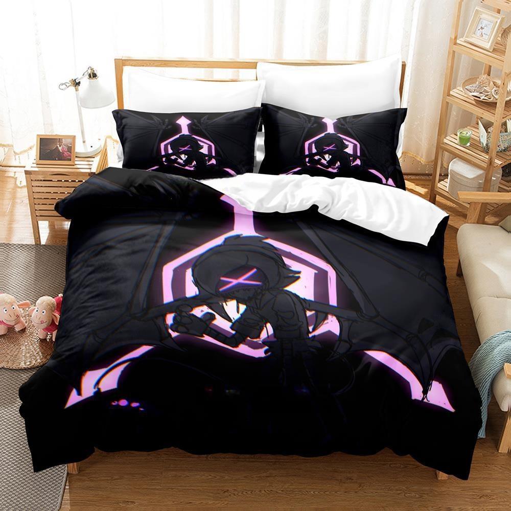Fashion 3D Printing Anime Murder Drones Bedding Set Cartoon Three-piece Set Adult Kid Bedroom Duvet Cover Sets Home Textiles