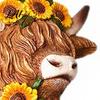 Unique Creative Gifts for Her Highland Cow Garden Statue Cute Resin Figurine Outdoor Indoor Autumn Home Decor Accents Table Desk Decor Gift
