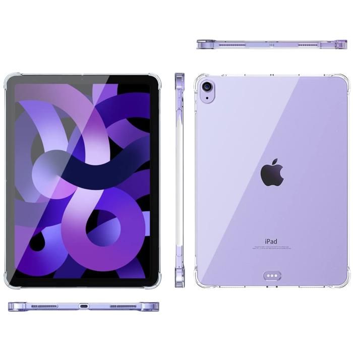 Case for iPad Air 13 Inch - Phonillico® - Shockproof - Soft TPU - Transparent - Reinforced Protection