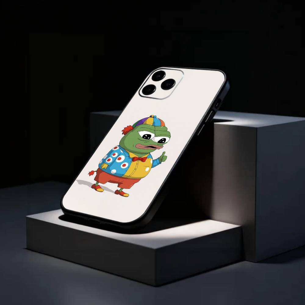 P-Pepe the Frog Phone Case Silicone Soft For IPhone 17 16 15 14 13 12 11 X XR Plus Pro Max Plus