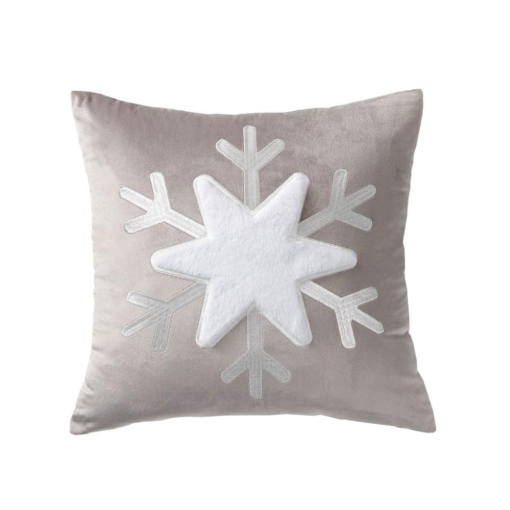 Christmas-themed Snowflake Cushion Pillowslip Unfilled Xmas Sofa Pillowcase  Christmas