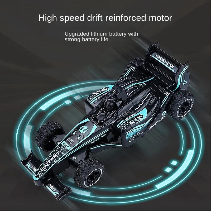 Новый мини-автомобиль с дистанционным управлением F1, перезаряжаемый движущийся гоночный прочный 2,4G, высокоскоростной спортивный автомобиль для дрифта для мальчиков, детские игрушки, подарки