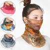1PC Scarf Outdoor Chiffon Reusable Sun-proof Protector Printing Women Accessories Face Mask Fashion Windproof