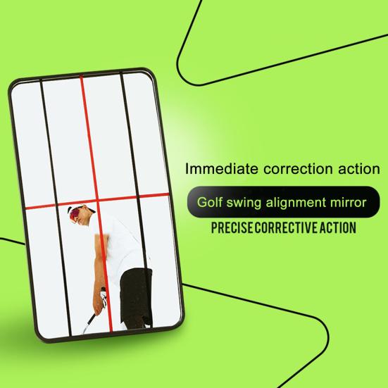 Зеркало для паттинга для гольфа Тренажер для паттинга для гольфа для точности, выравнивания, траектории свинга, аксессуар для практики гольфа в помещении и на открытом воздухе
