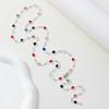 Colorful Crystal Necklace Rhinestones Long Y-Shaped Neckchain Bohemian Clavicle Chain Fashion Accessory for Women