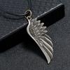 Vintage Angel Wing Pendant Necklace, Simple Alloy Jewelry for Men