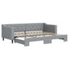 VidaXL Daybed with Trundle Bed Light Grey 80x200 Cm Fabric 3197421