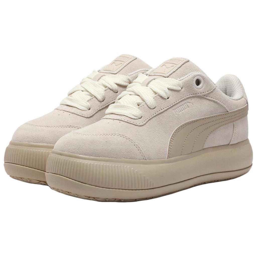 Puma Mayu Гибридная замша Удобные низкие кроссовки Женские кроссовки Молочно-белый 403038-01