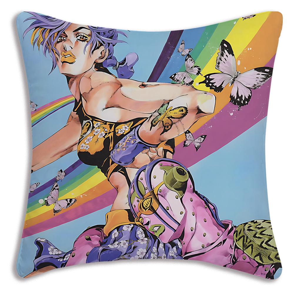 Милые наволочки JoJo's Bizarre A-Adventure Мультяшные Декоративные для Дивана Дома Двусторонняя Печать Короткий Плюш Милая Наволочка