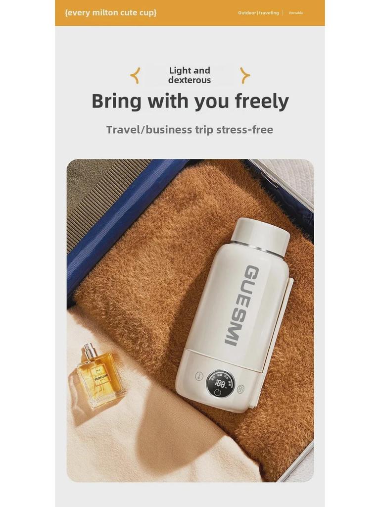 Портативный чайник из нержавеющей стали с автоматическим подогревом для бутылок с водой