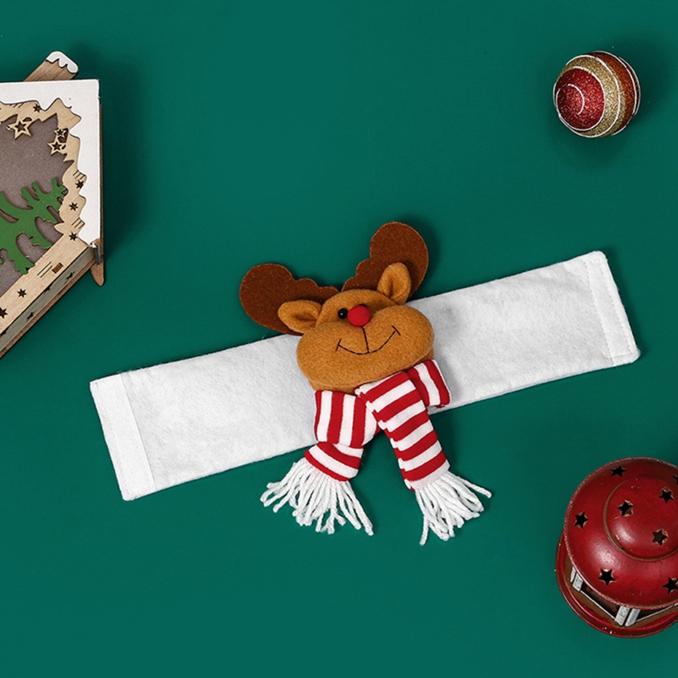 Рождественская креативная пряжка для штор с мультяшным Санта-Клаусом, снеговиком, лосем, подвеска на окно