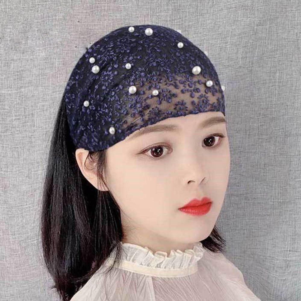 Pearls Make up Korean Style Hair Wear Organza Headband Wide Side Hairband Women Hair Accessories