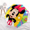 Minnie Mouse, Colorful Background Automatic Opening and Closing Umbrella, Compact Travel Umbrella, Lightweight and Portable, Suitable for Be