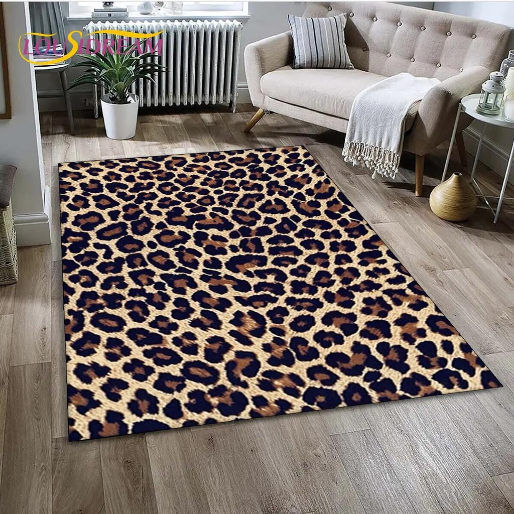 Коврик 3D серии с диким леопардовым принтом, ковер для дома, гостиной, спальни, дивана, коврик для кухни, декор для кухни, детский нескользящий напольный коврик