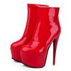 Sexy Platform Women's Ankle Boots Stripper High Heels Ankle Boot for Women Zipper Red White Party Fetish Dance Shoes Big Size 45