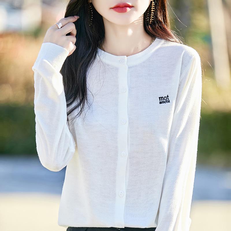 Женский легкий кардиган из 50% шерсти и 50% шелка Mulberry — универсальный трикотаж на все 4 сезона для комфорта и стиля в любое время года