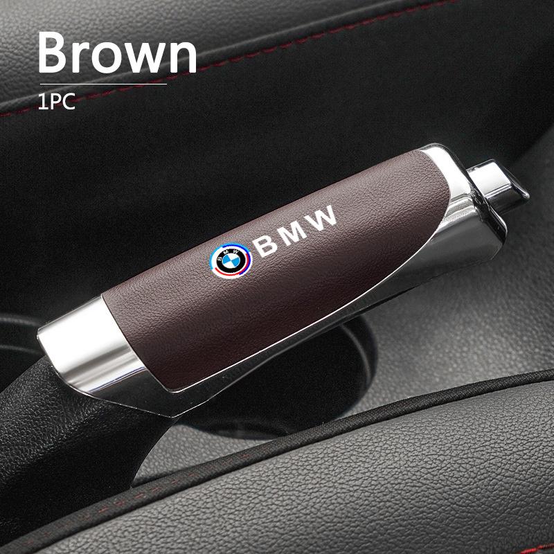 ABS Leather Car Handbrake Cover Protective Sleeve Hand Brake Anti-Slip Cover For BMW 50th Anniversary 1 3 5 7 series E83 F16 E70 DX6