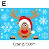 Christmas Stickers Nine Colours Double Sided Static Window Glass Stickers Christmas Day Decoration Supplies