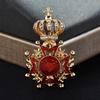 Factory Price Rhinestone Crown Medal Brooch Neutral Design Casual Party Clothing Accessories
