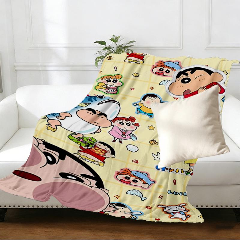Crayon Shin Print Blanket - Soft & Comfortable, for Bedroom, Travel, Sofa, Home Decoration - Birthday Christmas Gift for Friend